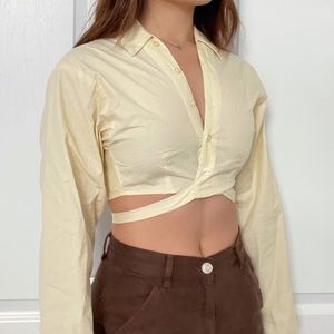 Motel rocks elyse crop top in buttercream 🥞